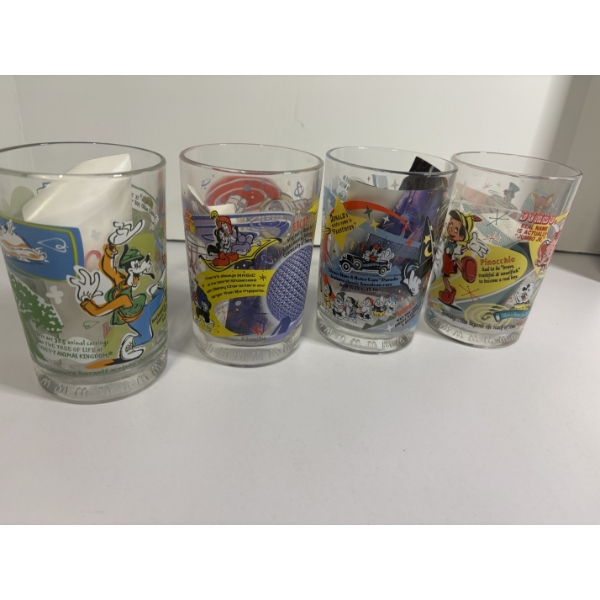 Collectible Disney Glasses - McDonald's Collection with Original McDonald's Bags & Papers- Goofy 