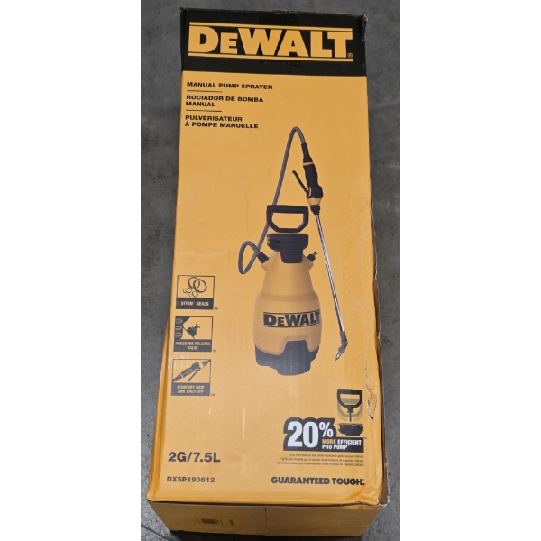 Brand New 2 Gallon DeWalt Manual Pump Sprayer