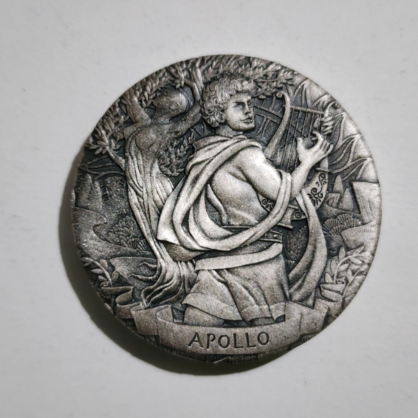 Perth Mint 2017 Gods of Olympus Apollo 2 Oz .999 Fine Silver High Relief Coin FROM 12 COIN SET!