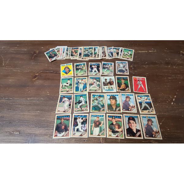 Near Mint 1980's San Diego Padres Topps Tiffany Baseball Trading Cards - All in Card Sleeves