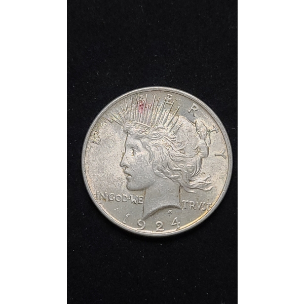 1924 90% Silver Peace Dollar