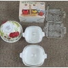 Image 1 : PICKUP IN CANTON - Excellent Corningware Bakeware, Large Salad Bowl, Oil & Vinegar Server, & Section