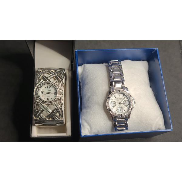 Women's Vivani Quartz Bangle Wristwatch & Men's DMQ Quartz Cubic Zirconia Water Resistant Watch