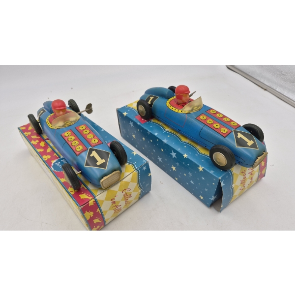 2 Pcs - NEW IN BOX - MIDGET RACERS WIND UPBY YESTERDAYS FAVORITE RACE CARS - BOTH EXCELLENT  9" L