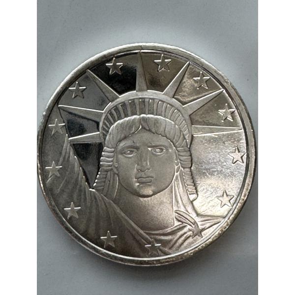 1 Troy Ounce .999 Fine Silver Lady Liberty - Prime Condition In Case Holder 