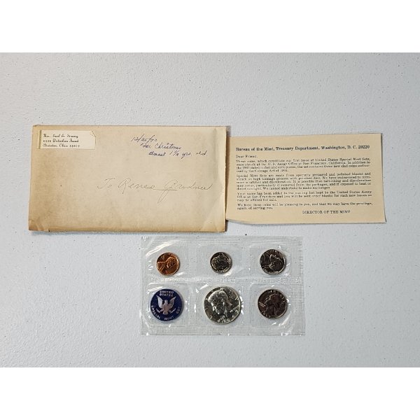 1965 United States Uncirculated Coin Set Including 40% Silver Half Dollar