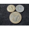 Image 5 : Three Assorted 90% Silver United States Coins Ft. Two Quarters & A Kennedy Half Dollar - $1.00 F.V.