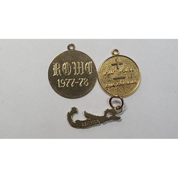(3) 14K Yellow Gold Pendants - Total Weight: 6.6g