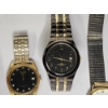 Image 4 : Lot of 4 Men's Stainless Steel Back Gold Tone Costume/Fashion Watches