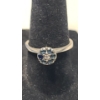 Image 1 : 14K White Gold Cluster Ring - Size 7.5 - Weight: 2.7g