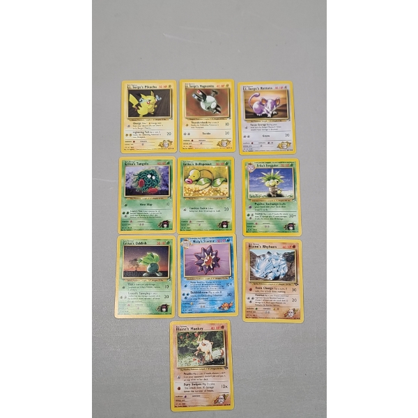 Collection Of Vintage Pokémon Trading Cards From The Gym Heroes & Gym Challenge Sets