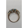 Image 4 : 14K Yellow Gold Ring With Blue Topaz & Diamond Accents - Size 5- Weight: 3.4g