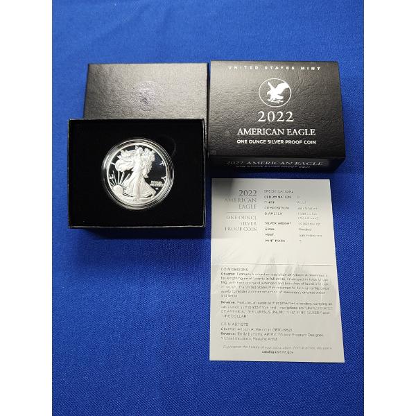 2022-S American Eagle 1 oz Silver Proof Coin w/ Box & COA