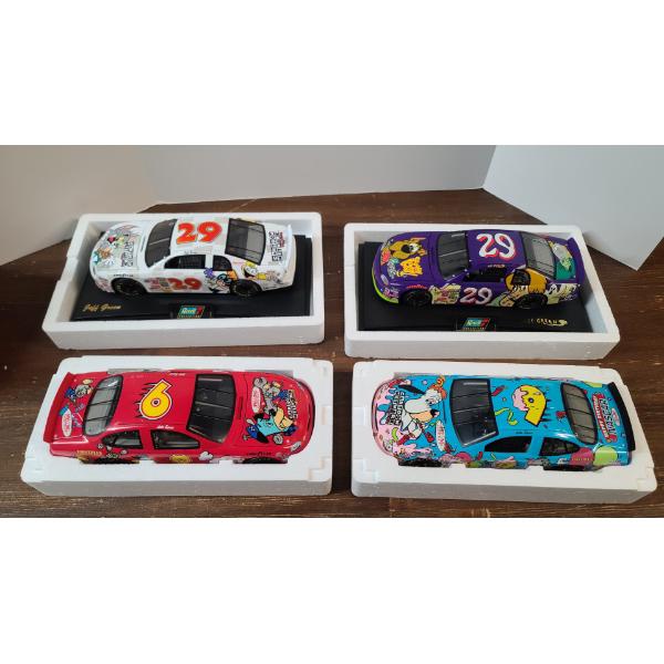 (4) The Revell Collection 1:18 Scale Diecast Cars Featuring Cartoon Network, Jeff Green & Lake Speed