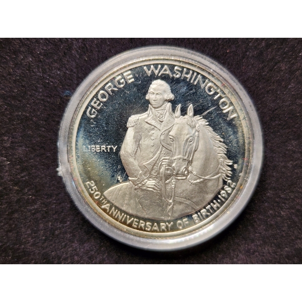 1982-S Silver Half Dollar George Washington Commemorative - In Capsule - 90% Silver 