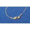 Image 2 : 14K Gold With Diamonds Necklace (Broken) - Weight: 1.3g