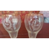 Image 3 : Quantity 6 - Clear 8" Cordial Glasses  Plus 2 Tall Bride & Groom Toasting  Glasses As Shown