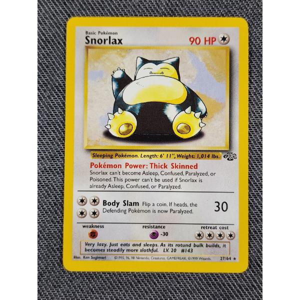 Snorlax 27/64 Rare Vintage Jungle Set Pokemon Trading Card