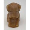Image 1 : Adorable Degenhart Vintage Glass Dog Figurine -Peach Slag