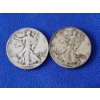 Image 1 : 2 - 90% Silver Walking Liberty Half Dollars FV: $1.00
