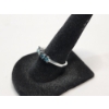 Image 2 : 10K White Gold Ring with Blue Stones - Size 7 - TW: 2.2g