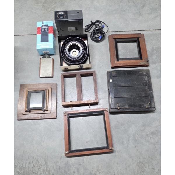 New Realistic Transceiver, Projector, Slide Holder & Vintage Photography Items 