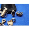 Image 5 : Sterling Silver Bracelet Charms, Earrings, Golf Cufflinks, & Size 7.5 Ring; Total Weight: 28.6g 