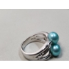 Image 3 : Sterling Silver Honora Triple Blue Pearl Sterling Silver Ring Size 8 TW: 10.3g