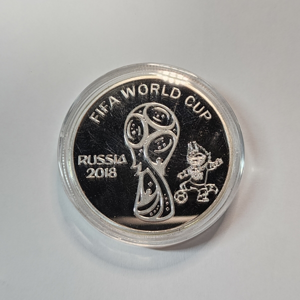 Silver-Plated FIFA World Cup Russia 2018 Commemorative Coin - In Capsule