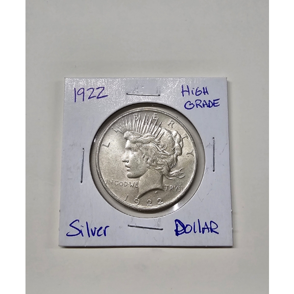 1922 Peace Silver Dollar - High Grade Coin!