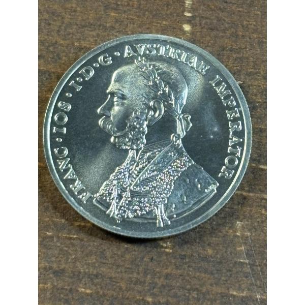 2001 AUSTRIAN 10 KREUZER STERLING SILVER COIN 