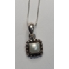 Image 3 : SILPADA Sterling Silver Button Frame Freshwater Pearl Pendant On 19" Sterling Necklace - Weight 5.8g