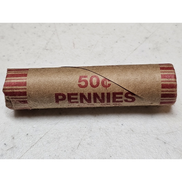 Roll of Assorted US Wheat Pennies - Uncounted, Unsearched!