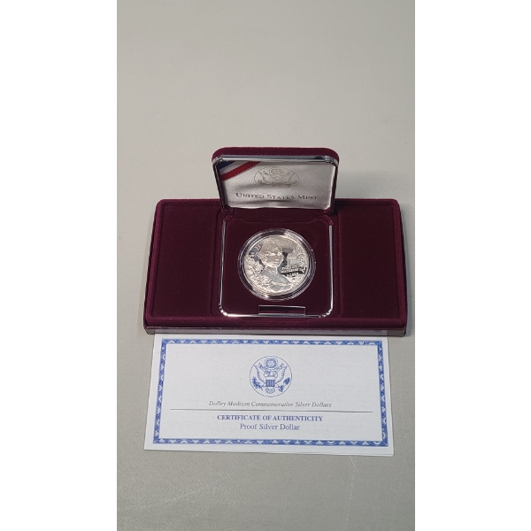 1999-P United States Mint Dolley Madison Commemorative 90% Silver Proof Dollar