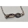 Image 5 : Sterling Silver Heart Key 18" Necklace With Yellow Accent Stones - Weight: 2.3g