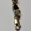 Image 4 : 14K Yellow Gold Tennis Bracelet w/ Dark Gemstone Links - 8" - Total Weight: 11.6g