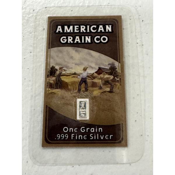 American Grain Company - One Grain .999 Fine Silver Bar - Mint Condition