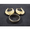 Image 1 : 14K Yellow Gold Earrings & Size 8.5 Ring - 8.5 Grams Total of 14K Gold Jewelry!