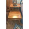 Image 1 : Pair Of Maple Wood End Tables As Shown - Excellent Condition  Contents Not Included