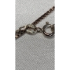 Image 4 : 14K Gold Heart Pendant With Diamonds On Sterling Silver Chain - See Description For Weights