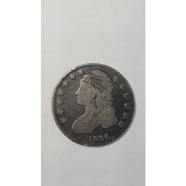 United States 1836 Capped Bust Silver Half Dollar