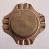 Image 2 : Vintage Brass Ashtray ft. a Mid-Century Geometric Shape with a Distinctive Rope-Twist Border Design
