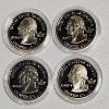 Image 1 : Lot Of 4 United States Statehood Quarter Dollar Clad Proof Coins (see pics) FV: $1.00