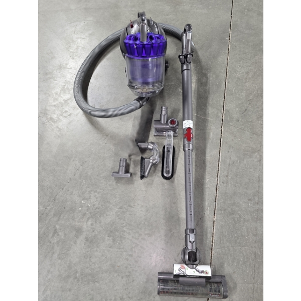 Purple Dyson DC39 Ball Canister Vacuum w/ 6 Assorted Accessories & Retractable Cord - Works