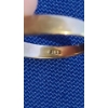 Image 8 : 14K Gold Leaf Carved Stud Back Earrings & 14K Gold Ring With Diamonds - Size 3 - Total Weight: 2.6g