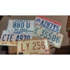 Image 1 : Vintage License Plates - 5 Pcs Single Plates As Shown - See PIcs