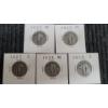 Image 7 : (5) 90% Silver Washington Quarters & (5) 90% Silver Standing Liberty Quarters Face Value: $2.50
