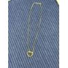 Image 1 : Gorgeous Heart Necklace - Costume Jewelry - Gold Necklace with intricate design