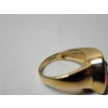 Image 4 : 14K Gold Ring with Large Garnet-Colored Stone - Size 8.5 - Total Weight 7.9g