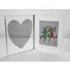 Image 1 : Glass Photo Frame with Heart and Colorized Dancing Figures
